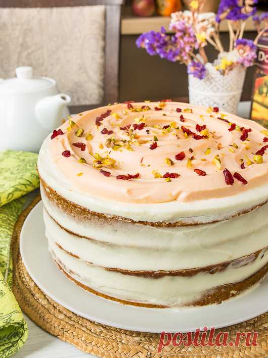Морковно-тыквенный торт - Пошаговый рецепт с фото | Выпечка | Вкусный блог - рецепты под настроение