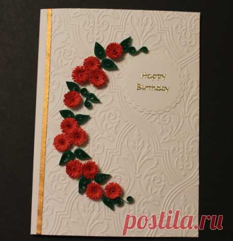 Quilled Happy Birthday Card Handmade by Especially4UHandmade