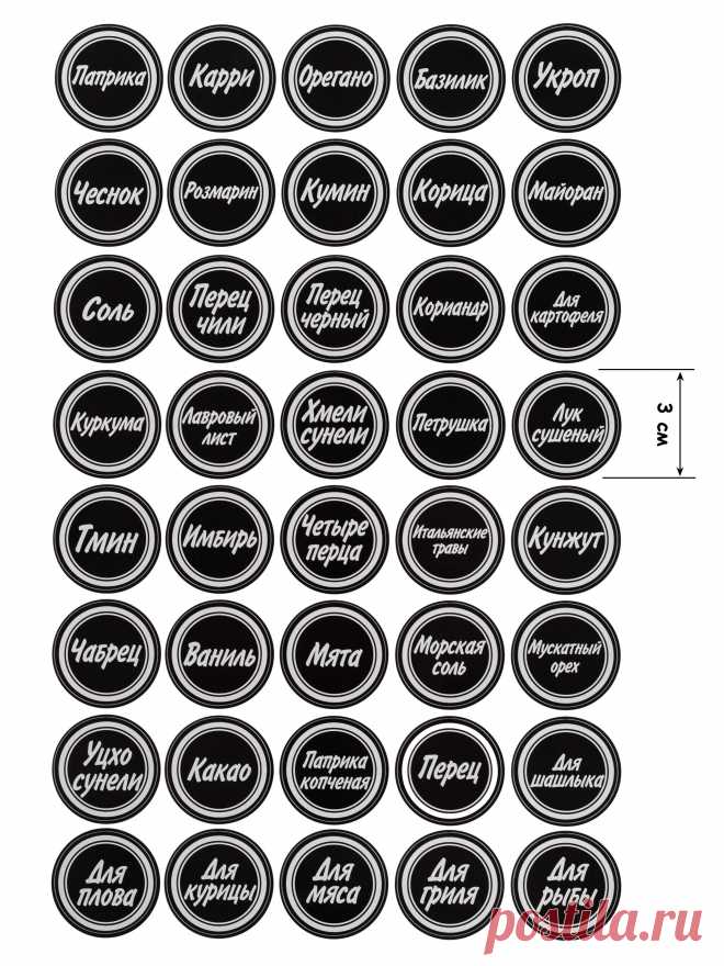 Наклейки Этикетки на баночки, специи, пакетики пошагово