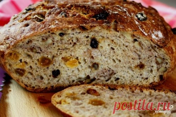 Хлеб с сухофруктами и орехами - пошаговый рецепт с фото на Повар.ру ...
