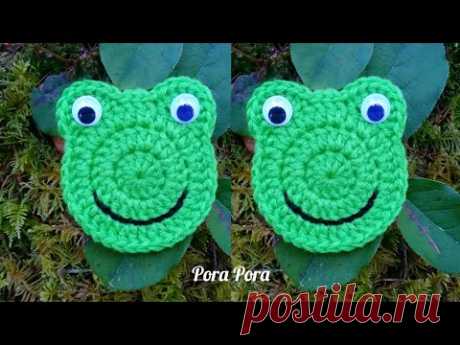 Crochet Frog Applique I Crochet Animal Applique
