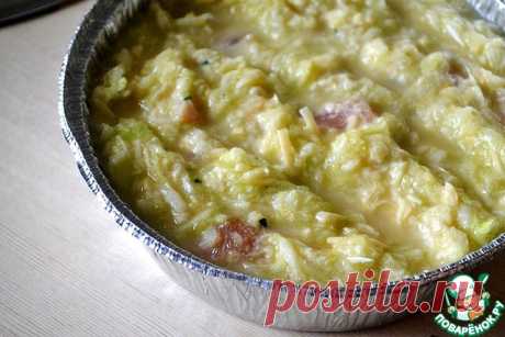 Запеканка из кабачков, курицы и сыра