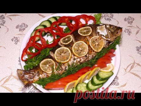 Запеченный Фаршированный Карп в духовке