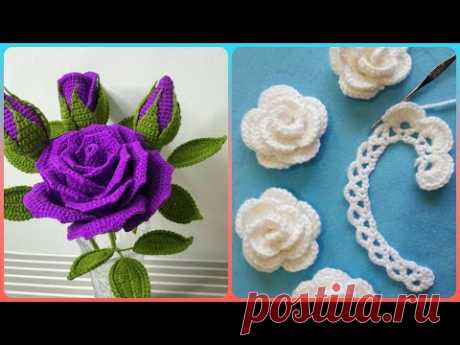 Easy And Beautiful Crochet Rose Flower Patterns - Handknitted Flowers For Crochet At Home