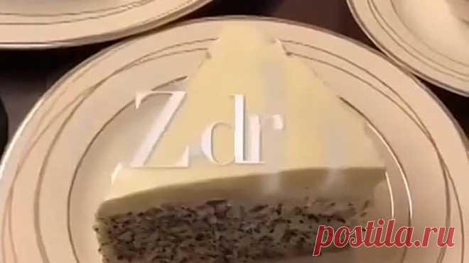 Торт с маком и кремом из сметаны ( рецепт )