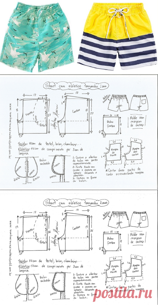 Картинки выкройка шорт