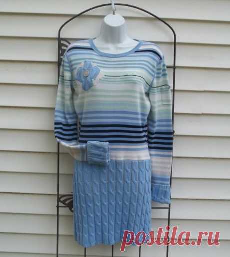 (99) Upcycled altered refashioned sweater dress by AnnieRoseVintage. | FASHION | Redesign Inspiration