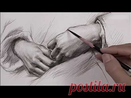 How to draw the hands in pencil