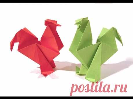 Easter Origami Rooster / hen - Tutorial - How to make an origami rooster / hen
