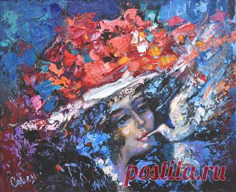 Girl Painting 油畫原作 Original Art Portrait Woman Bird Hat Flower Small Artwork - ArtDivyaGallery  - Posters | Pinkoi Girl Painting 油畫原作 Original Art Portrait Woman Bird Hat Flower Small Artwork Impasto Palette Knife Wall Art 20.5 x 25.5 cm. 8 x 10 inches by Savenkova 100% Handmade Original Artwork. Medium: panel, oil paints. Style: Modern, Impressionist, Impasto. Need a decorative frame. Small beautiful painting for home and office, the perfect gift