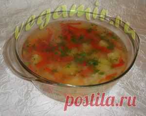 Суп овощной с рисом и болгарским перцем | Вегетарианские рецепты