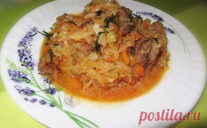 Тушеная капуста с мясом - рецепт с фото пошагово