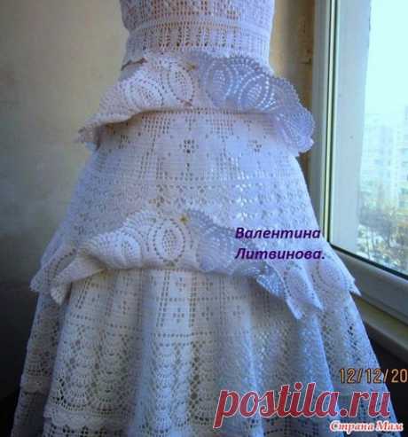Вязаные крючком платья для девочек Валентины Литвиновой | razpetelka.ru
