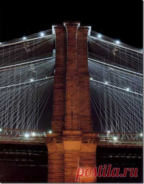 Бруклинский мост в Нью-Йорке.