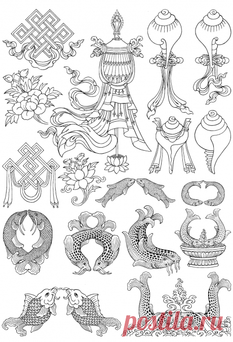 Энциклопедия тибетских символов и орнаментов стр.147 | Мастер татуировки