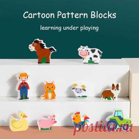 Wooden Take-Along Sorting Barn Toy with Flip-Up Roof and Handle, 10 Wooden Farm Play Pieces - Farm Toys, Shape Sorting And Stacking Learning Toys For Toddlers And Kids Ages 2+ | Shinymarch – shinymarch.com