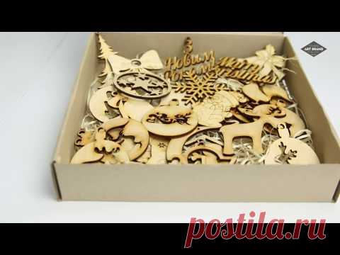 Новогодние елочные игрушки из фанеры