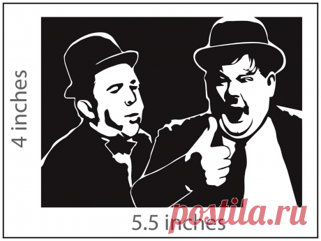 2 Laurel and Hardy Stickers Cut Vinyl Decal Stan Oliver Three Stooges | eBay