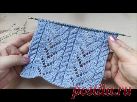 Lace Cable Knit Stitch | Ajour-Zopfmuster stricken | Punto Trecce Traforate| Point Torsades Ajourées