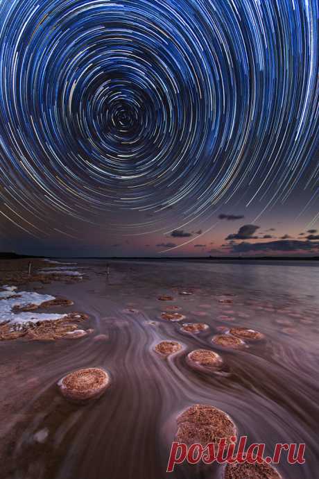 Passage of Time This was the final process of one of my star trail photos - previous one had some headlights on one side.  A friend I had at the time referred to the photo with reference to the lights so it sparked in my head to remove it and remember about eyes are attracted to the light.  Also simplifies the composition by removing an unneeded element.  I received a commendation for Astrofest 2014 (Perth) for this image - referring that if the stars were a little less bl...