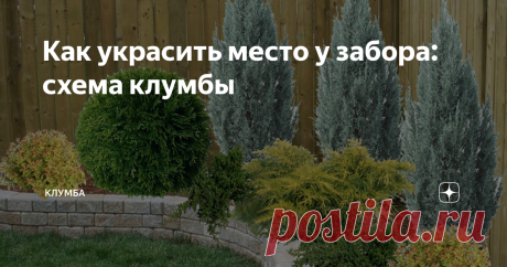 Как украсить место у забора: схема клумбы Что посадить у забора - это всегда задача не из легких. Хочется чтобы было красиво и со вкусом. Сегодня я подобрала новую схему клумбы, состоящую преимущественно из хвойных растений. Я давняя любительница хвойных, с удовольствием покупаю и сажаю на своем участке новые сорта можжевельников, туй, горных сосен.  На данном рисунке не просто клумба, а клумба приподнятая. Очень часто такие клумбы делают для защиты от грунтовых вод, котор...