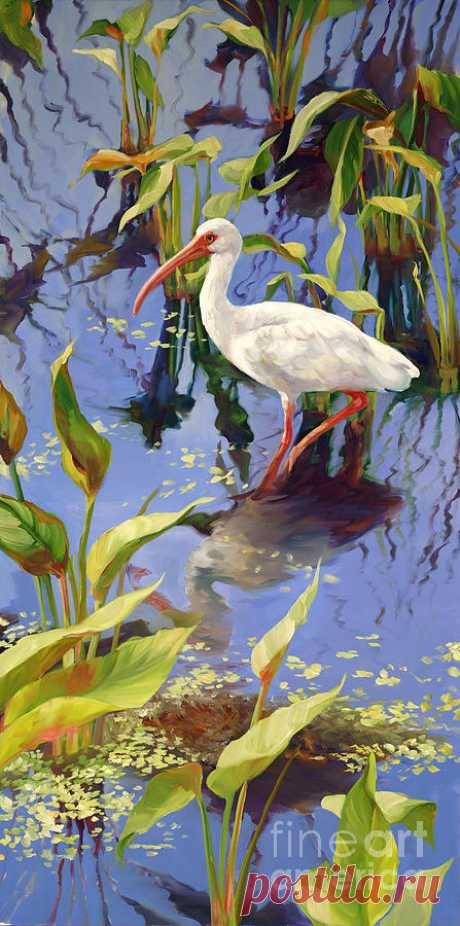 Ibis Deux by Laurie Snow Hein Ibis Deux Painting by Laurie Snow Hein