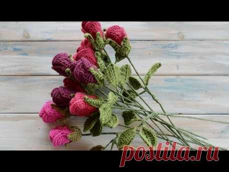 How To Crochet a Rose - Yarn Scrap Friday - YouTube