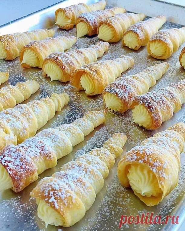 ВЕЛИКОЛЕПНЫЙ ДЕСЕРТ - ТРУБОЧКИ С КРЕМОМ