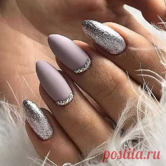 Маникюр с серебром (серый со стразами) - купить в Киеве | Tufishop.com.ua