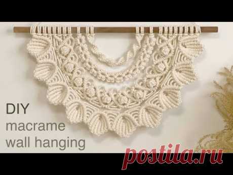 DIY | macrame semicircle wall hanging | полукруглый макраме настенный