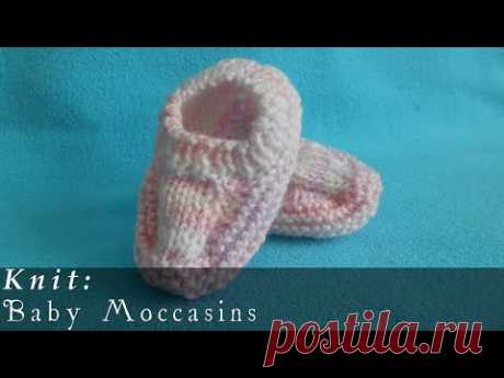 Baby Moccasins | 3-12 Months { Knit }