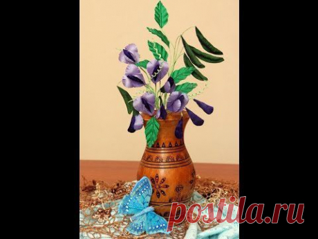 Цветы из ткани мастер класс &quot;Душистый горошек&quot;. / Цветы из ткани / PassionForum - мастер-классы по рукоделию
