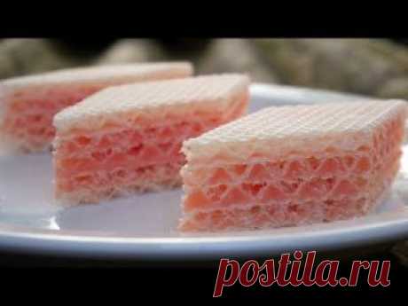 Вафельный торт с необычным кремом – кулинарный рецепт