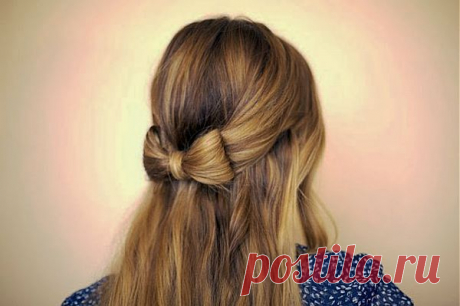 Стильные прически: Бант из волос