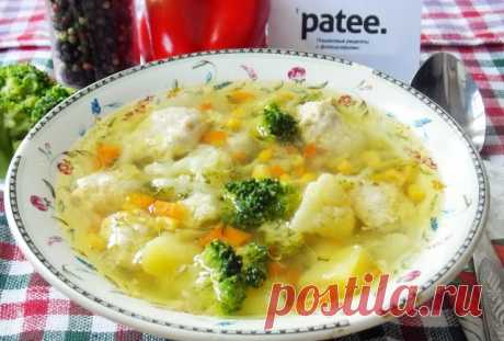 Овощной суп с куриными кнелями - рецепт с фотографиями