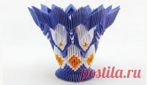 Модульное оригами: ваза для начинающих, схемы сборки и видео-подборка