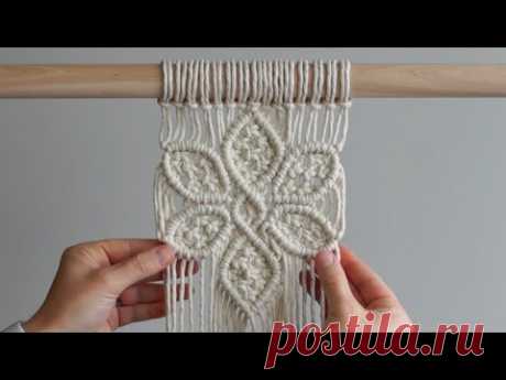 DIY Macrame Tutorial: Large 6 Petal Flower Using Double Half Hitch and Square Knots!