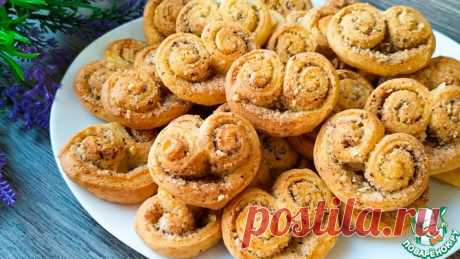 Печенье "Творожные сердечки" с орешками Кулинарный рецепт