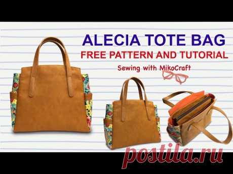 Alecia Tote Bag Tutorial - DIY - Cara Membuat Tas Tote Bag Handmade - Bag Making with Miko Craft