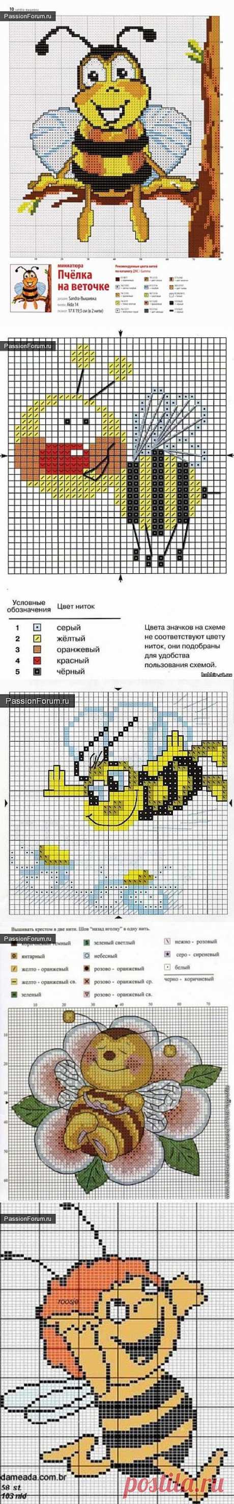 ПЧЁЛКИ, БУКАШКИ И РАЗНЫЕ НАСЕКОМЫЕ... / Схемы вышивки крестиком / PassionForum - мастер-классы по рукоделию