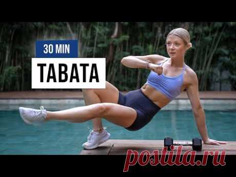 30 MIN TABATA HIIT with Weights - Full Body Strength &amp; Killer Cardio Workout