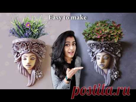 DIY Goddess face wall planter | Head planter ideas | Hanging planter