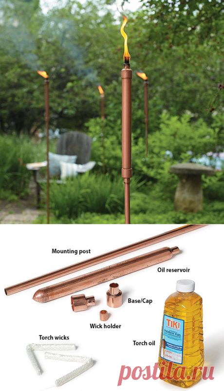 How to build copper patio torches | Garden Gate