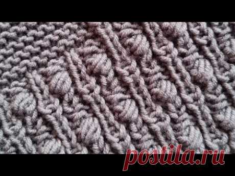 Необыкновенная упругость нового узора для манжеты и планки🧶❤️knitting pattern.