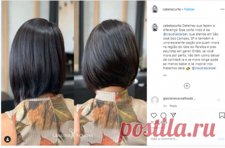 ShortHair | MediumHair on Instagram: “Detalhes que fazem a diferença! Esse corte lindo é da @claudiascarpel, que atende em São José dos Campos, SP e também é uma excelente opção…”