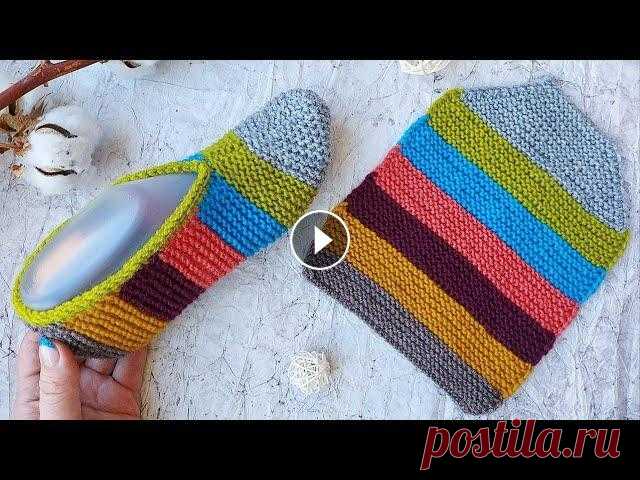 ЯРКИЕ ТАПОЧКИ-СЛЕДКИ СПИЦАМИ ИЗ ОСТАТКОВ ПРЯЖИ. В этом видео я покажу как связать Следки спицами Подробный мастер класс Легко и просто Свяжет даже начинающая вязальщица Пряжа- Ализе лана голд. Расхо...
