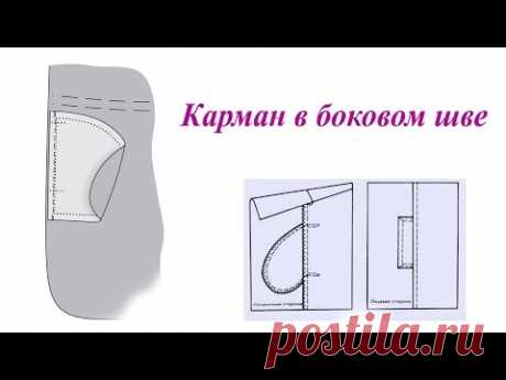 Карман в боковом шве. Обработка кармана с припусками взаутюжку
