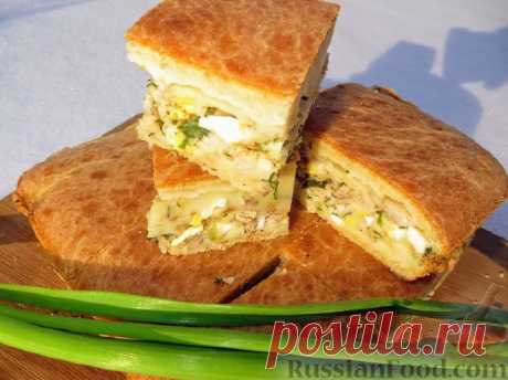 Рецепт: Заливной пирог "Ленивый курник" на RussianFood.com