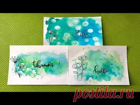 Watercolor background tecniques for beginners & art journaling & cardmaking.