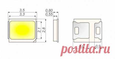 SMD 2835 светодиод: технические характеристики